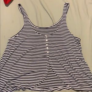 Striped tank top crop